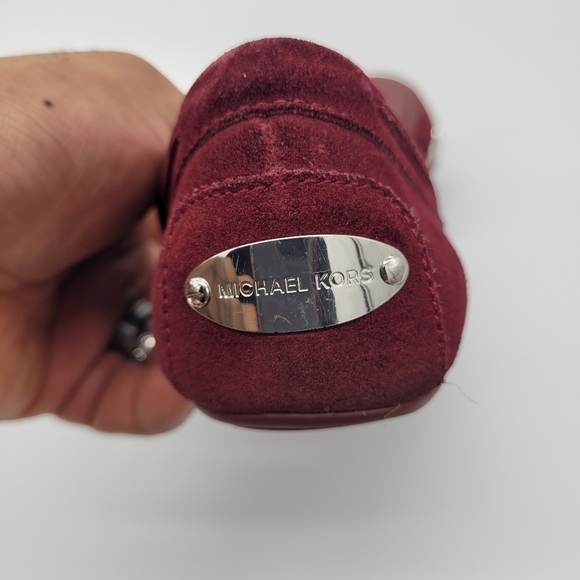 Michael Kors Shoes Women 6.5 Daisy Mocs Suede Maroon - Picture 15 of 15